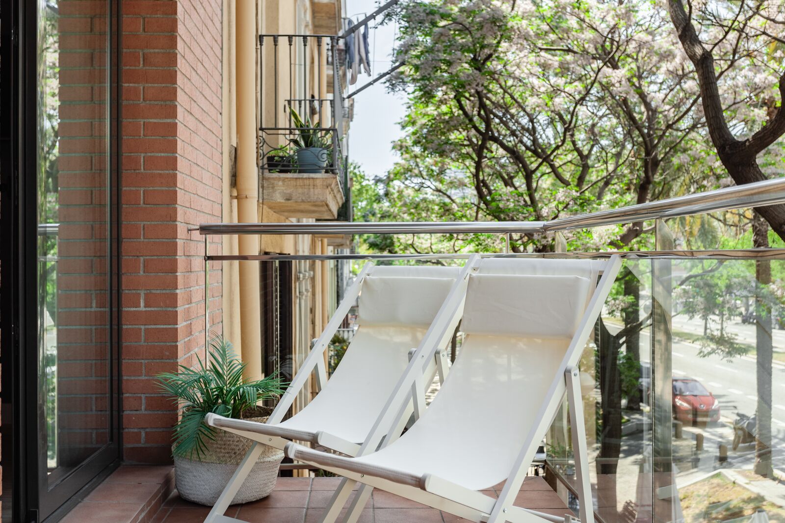 Family apartment with balcony